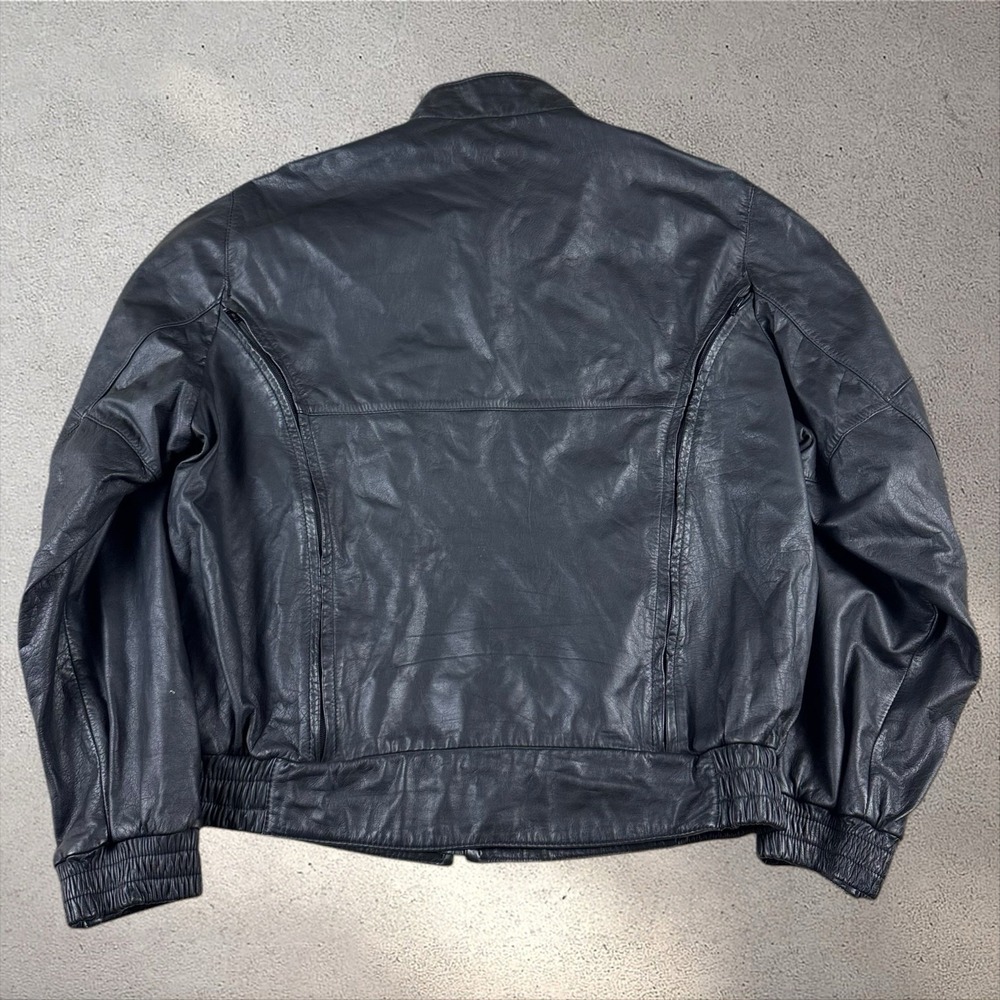 Vintage Firstgear Hein Gericke Leather Motorcycle Jacket Men's XL Tall - Picture 3 of 6